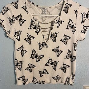 White Butterfly Top
